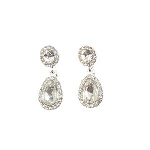 Rosa Rhinestones Teardrop Mini Frame Drop Earrings