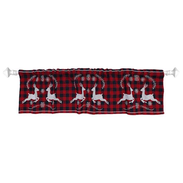 Deer Plaid Tapestry Valance - 54x15