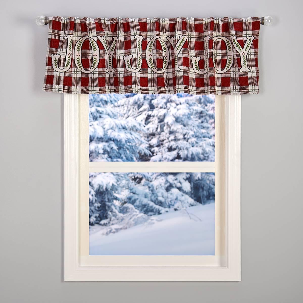 JoyPlaid Kitchen Valance