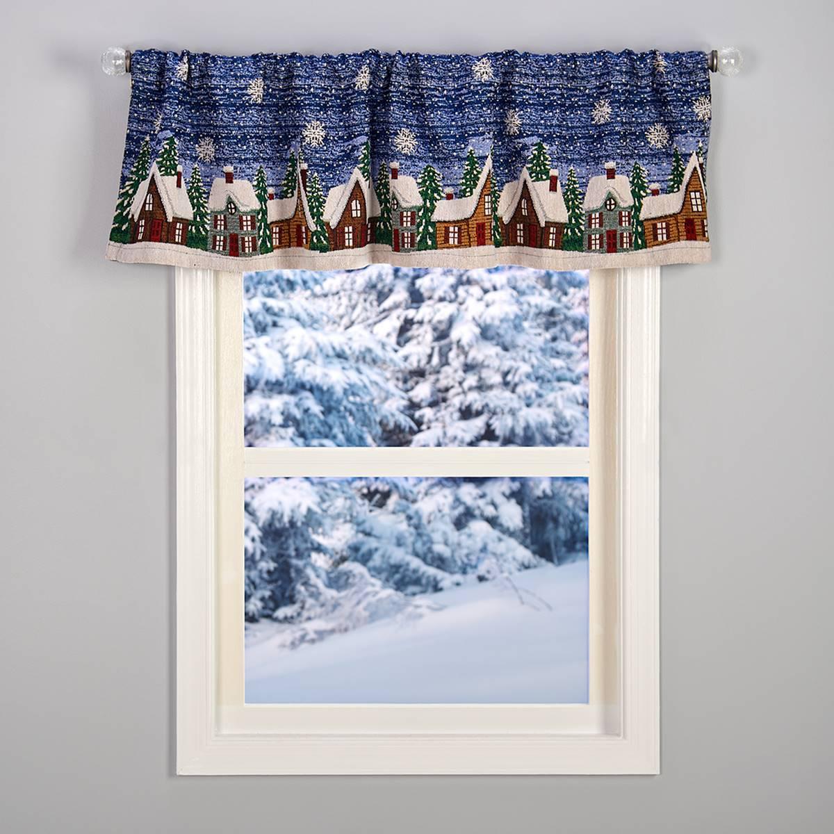 Christmas Village Kitchen Valance