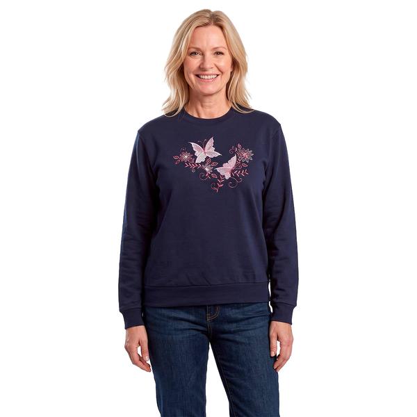 Womens Top Stitch by Morning Sun Butterfly Pink Dawn Sweatshirt