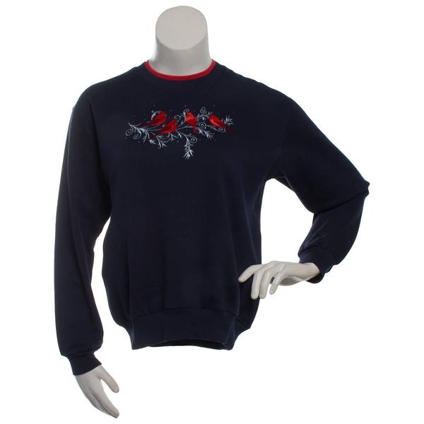 Plus Size Top Stitch by Morning Sun Cardinal Blues Sweatshirt