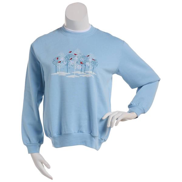 Plus Size Top Stitch by Morning Sun Forest Fleece Sweatshirt alternate view