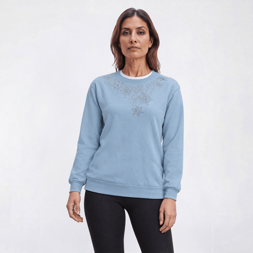 Womens Top Stitch by Morning Sun Snow Wrap Fleece Sweatshirt