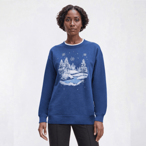 Womens Top Stitch By Morning Sun Snow Pond Sweatshirt