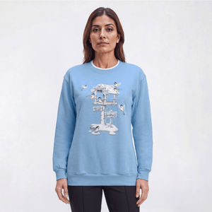 Womens Top Stitch By Morning Sun Chickadee Rest Stop Sweatshirt