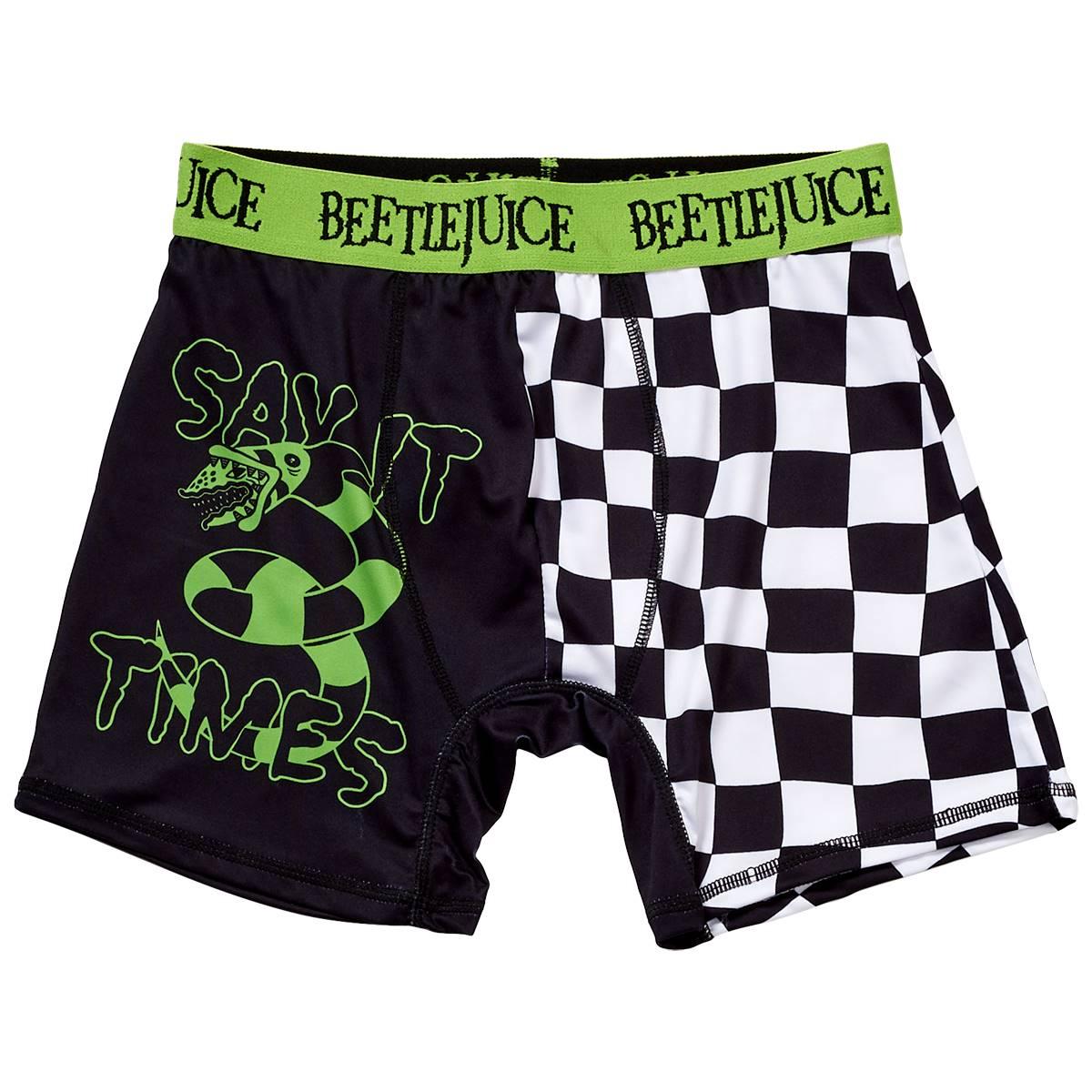 Mens Handcraft Beetlejuice Say It Three Times Boxer Briefs