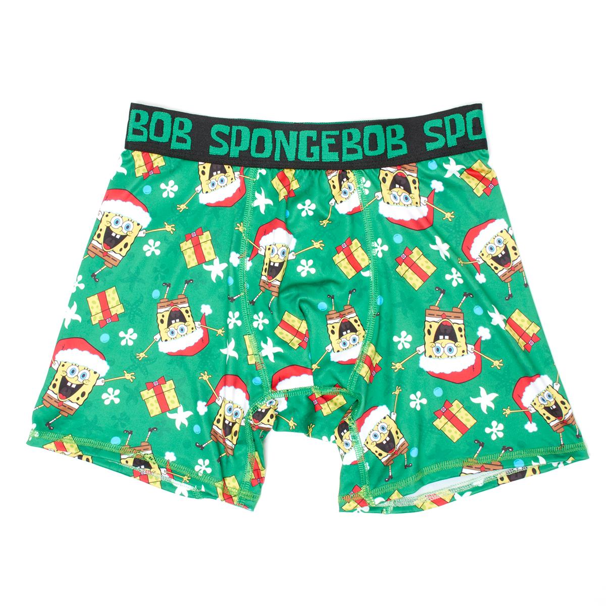 Mens Handcraft SpongeBob Christmas Present Boxer Briefs