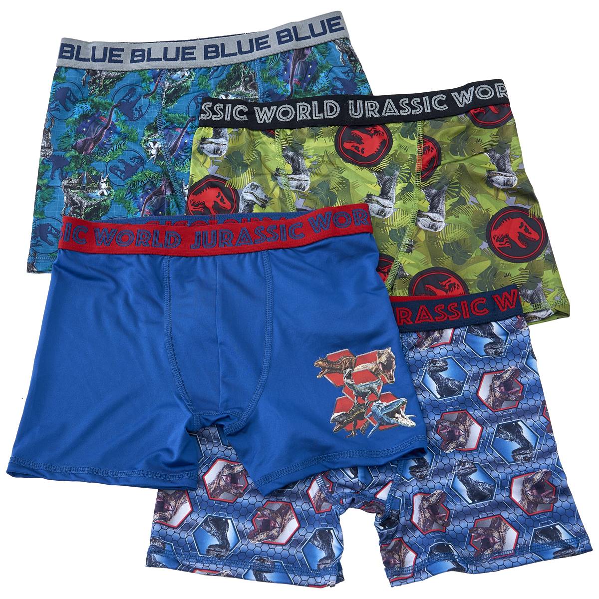 Boys Handcraft Jurassic World 4pk. Boxer Briefs