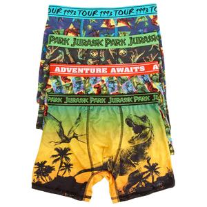 Boys (4-10) Handcraft 4pk. Jurassic Park Boxer Briefs