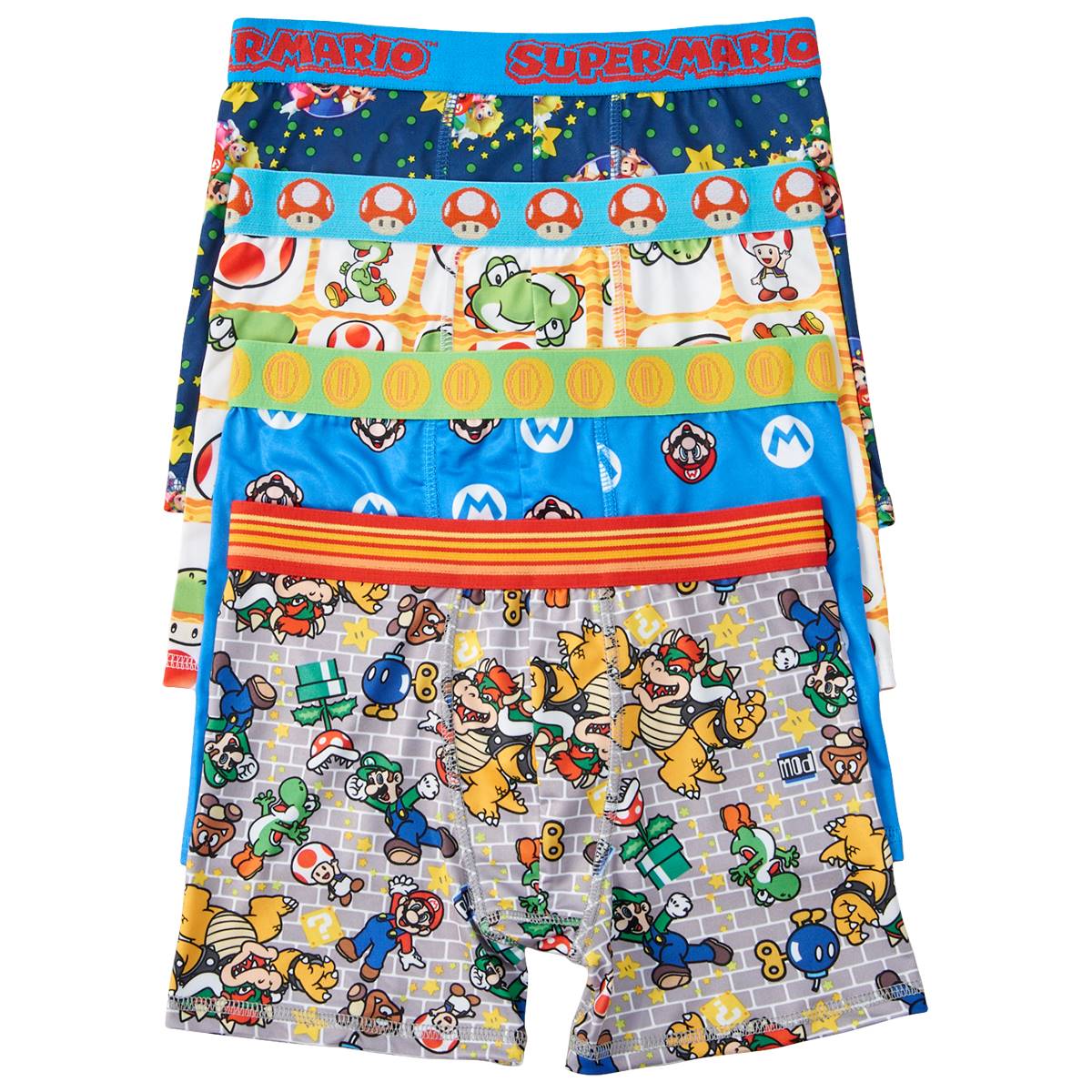 Boys Handcraft Mario 4pk. Boxer Briefs