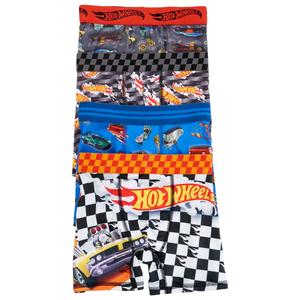Boys (4-10) Hot Wheels(R) 4pk. Athletic Boxer Briefs