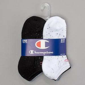 Girls Champion(R) 6pk. Confetti & Solid Low Cut Socks