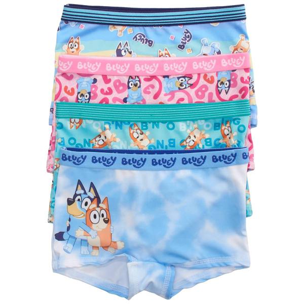 Toddler Girl Bluey 4pk. Athletic Girl Shorts Underwear