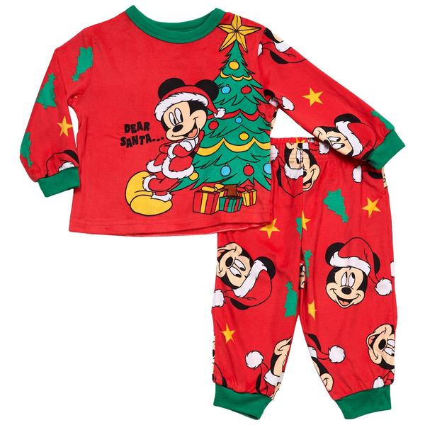 Baby Boy (12-24M) Disney Mickey Santa 2pc. Christmas Pajama Set