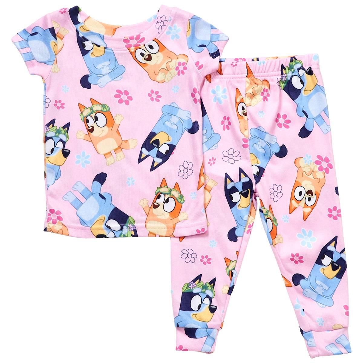 Baby Girl (12-24M) Bluey Floral 2pc. Pajama Set