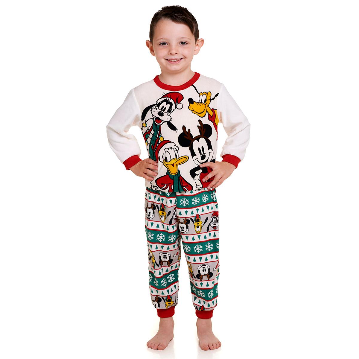 Toddler Boy Disney Mickey & Friends Fair Isle Holiday Pajama Set