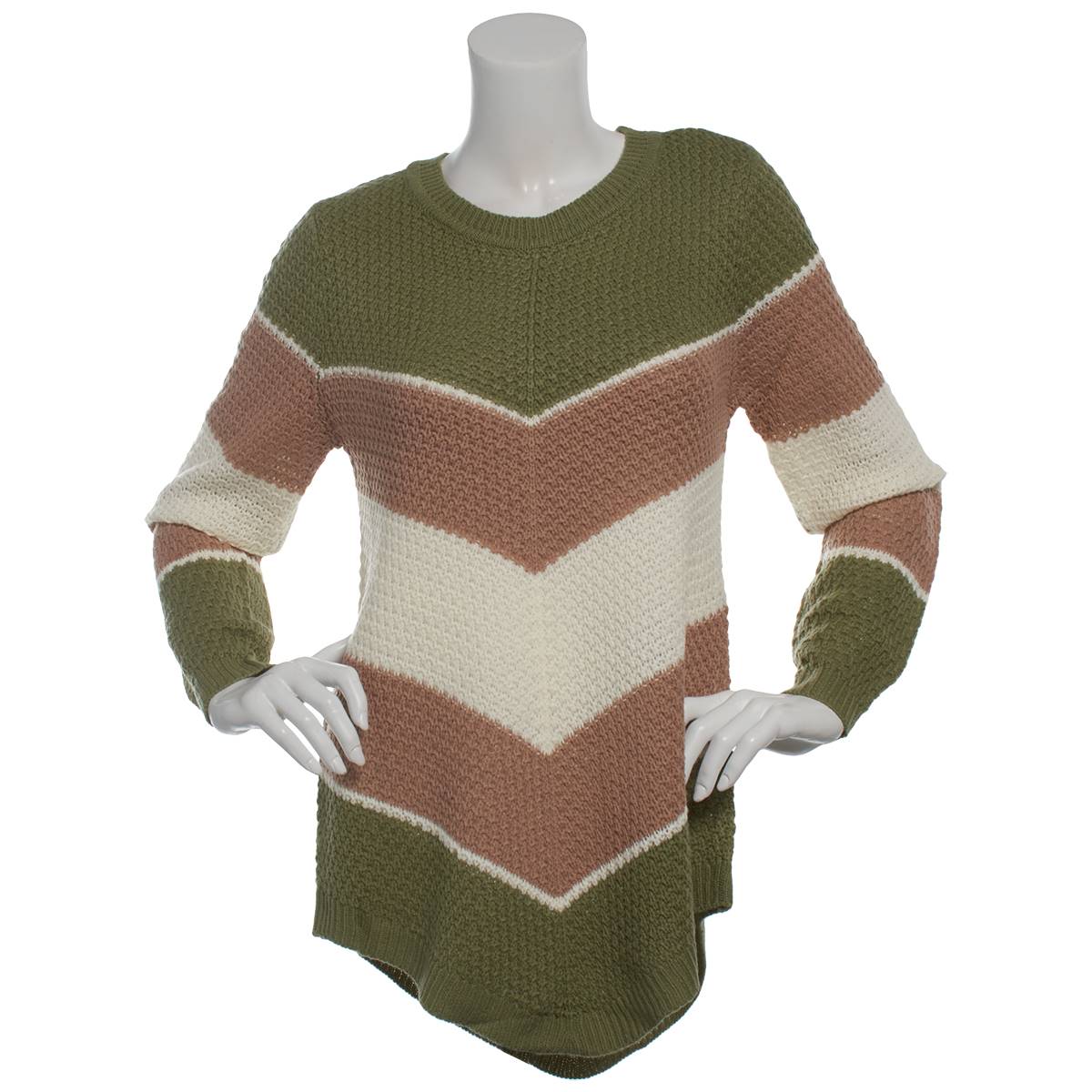 Petite Preswick & Moore(R) V-Shaped Color Block Sweater