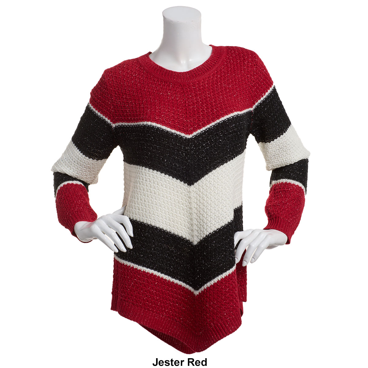 Womens Preswick & Moore(R) V-Shaped Color Block Sweater