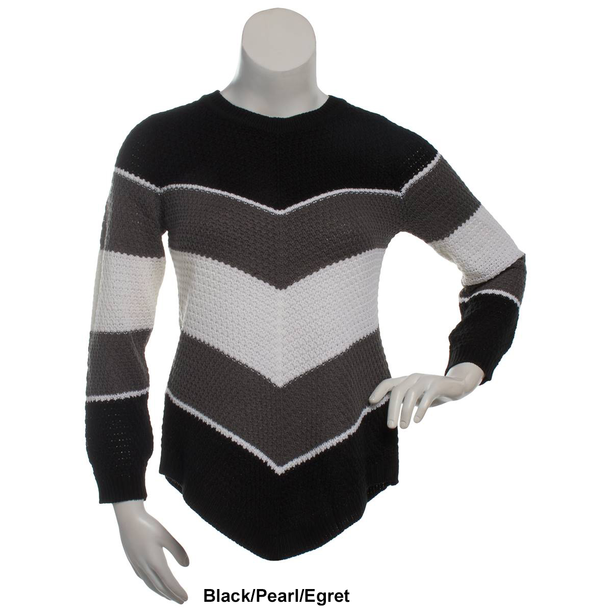 Womens Preswick & Moore(R) V-Shaped Color Block Sweater