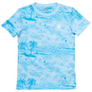 Boys (8-20) Hurley Short Sleeve Palm Tree Graphic Tee