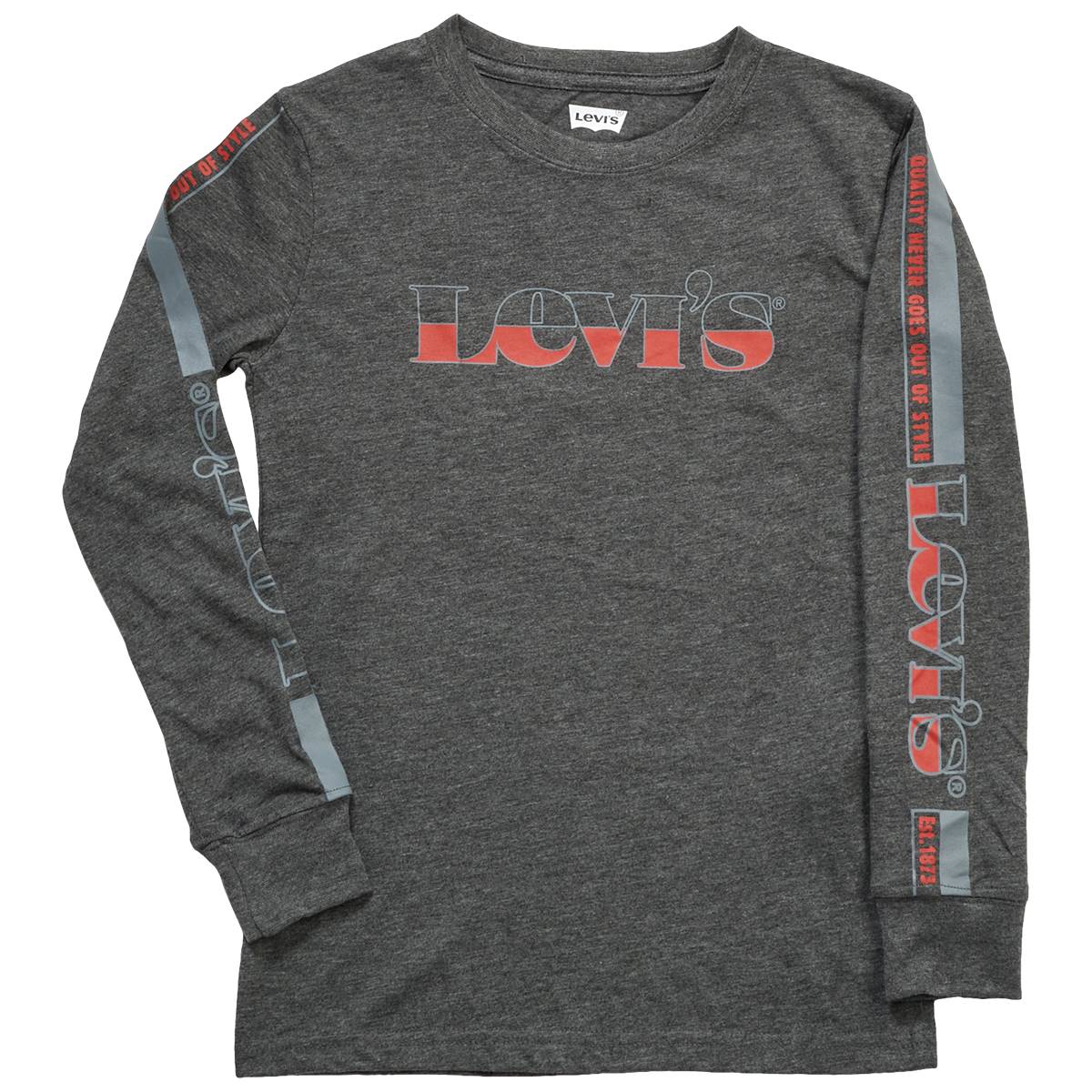 Boys (8-20) Levi's(R) Long Sleeve Graphic Tee - Charcoal