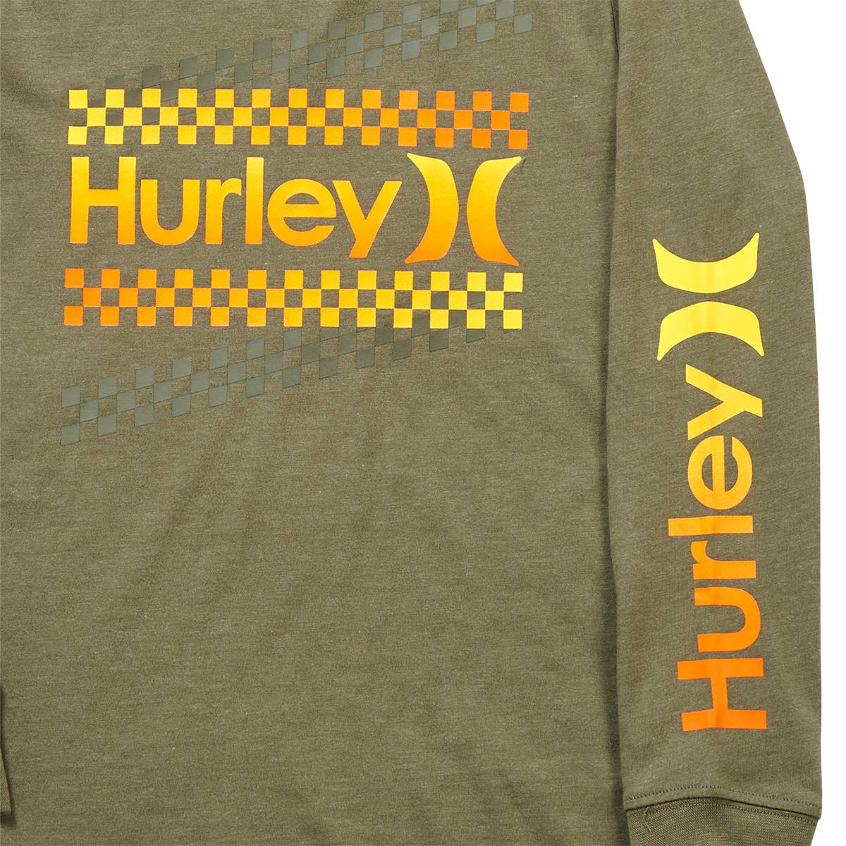 Boys (8-20) Hurley Zip Check Long Sleeve Top