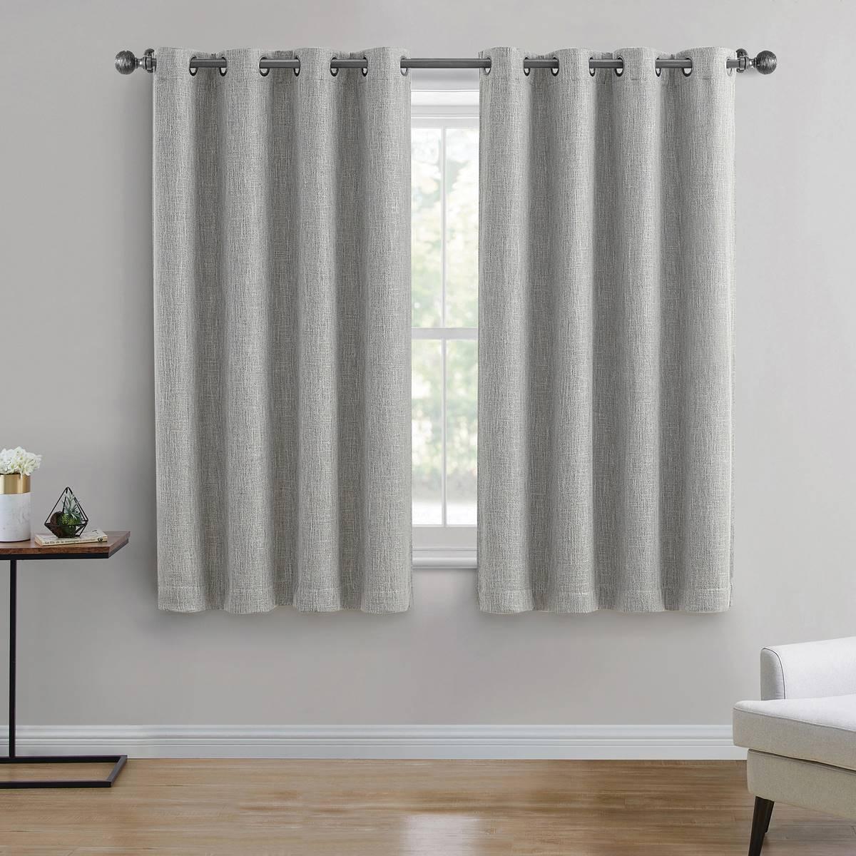 Woven Textured Blackout Panel Curtain