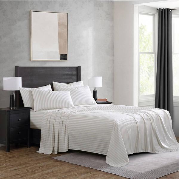 Perry Ellis Sydney 6pc. Ticking Stripe Sheet Set alternate view