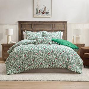 Hallmark Green Branches 4pc. Holiday Comforter Set