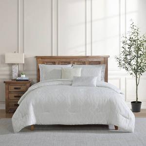 Tahari Home Trellia 5pc. Grey Trellis Jacquard Comforter Set