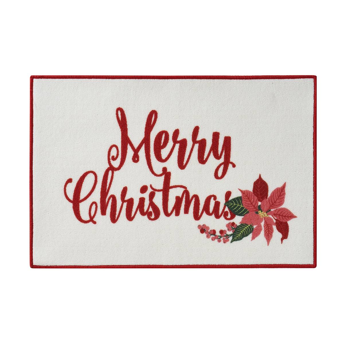 VCNY Home Merry Christmas Holiday Indoor Scatter Rug