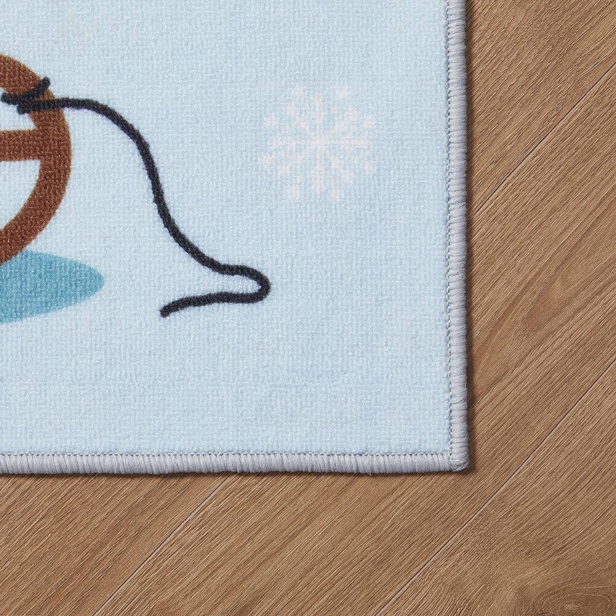 VCNY Home Christmas Sleigh Light Blue Indoor Scatter Rug