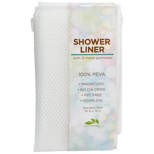 PEVA Dot Embossed Shower Curtain Liner with Metal Grommets alternate view