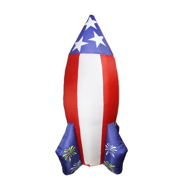 Northlight 8ft. 4th of July Americana Inflatable Rocket