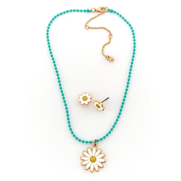 Kids Lil' Ashley Sunshine Daisy Necklace & Earrings Set