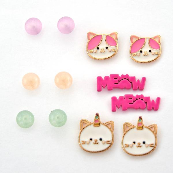 Kids Lil' Ashley 6pr. Mystical Pet Stud Earrings Set