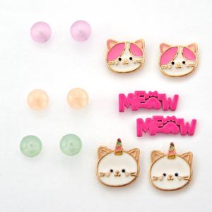 Kids Lil' Ashley 6pr. Mystical Pet Stud Earrings Set