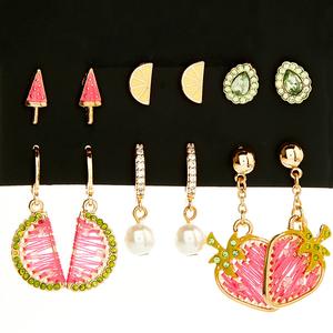 Kids Lil' Ashley 6pr. Fruit & Fun Stud Earrings Set