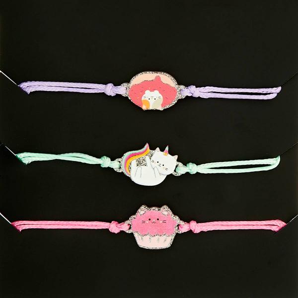 Kids Lil' Ashley 3pc. Kitten Treats Adjustable Bracelets