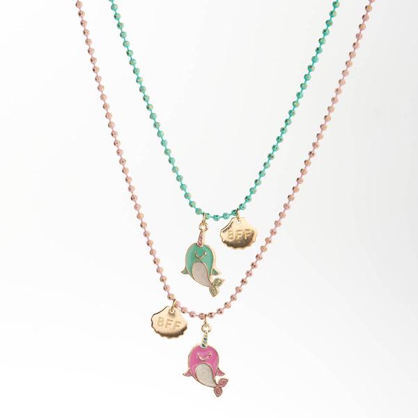 Kids Lil' Ashley 2pc. BFF & Whale Unicorn Pendant Necklace Set