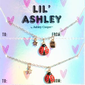 Kids Lil' Ashley Gold-Tone Ladybug & BFF Charms Necklace Set