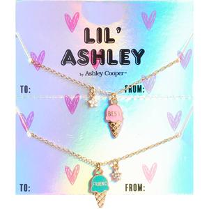 Kids Lil' Ashley Best Friend Ice Cream & Star Charms Necklace Set