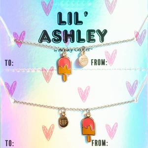 Kids Lil' Ashley Gold-Tone Popsicle & BFF Charm Necklace Set