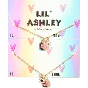 Kids Lil' Ashley Best Friend Charm & Flower Necklace Set