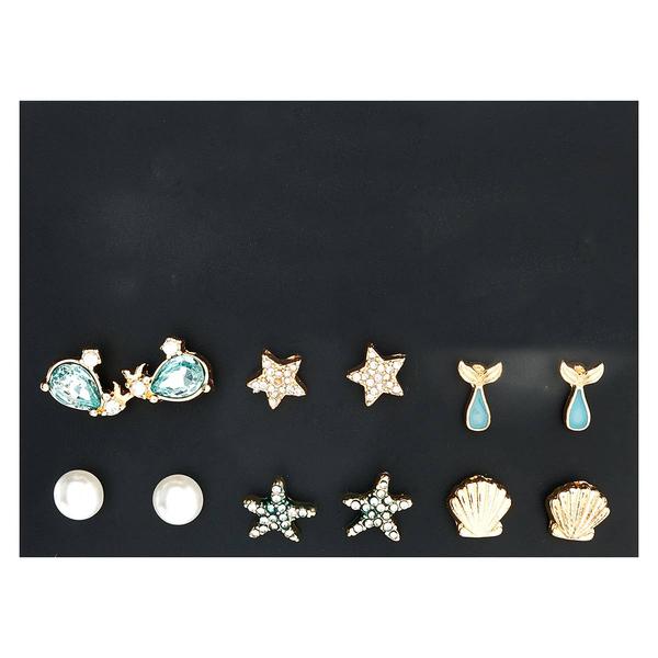 Kids Lil' Ashley 6pr. Under the Sea Stud Earrings Set