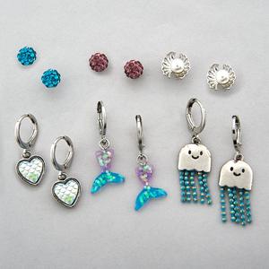 Kids Lil' Ashley 6pr. Mermaid Earrings Set
