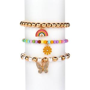 Kids Lil' Ashley 3pc. Colorful Beaded Bracelets with Accents