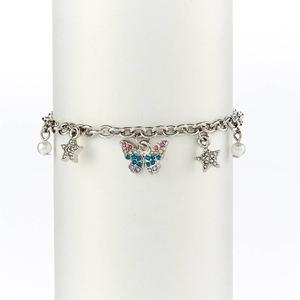 Kids Lil' Ashley Butterfly Bling Charm Bracelet