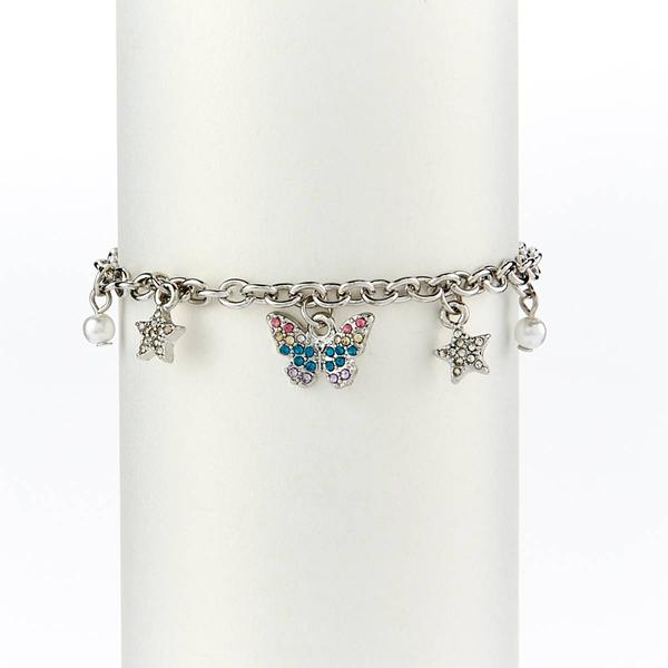 Kids Lil' Ashley Butterfly Bling Charm Bracelet